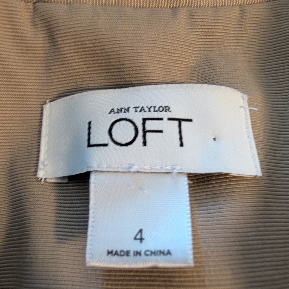 LOFT Tan Peplum Blazer Size 4 - Picture 3 of 4